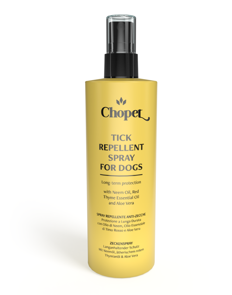 Zeckenspray für Hunde und auch für Katzen geeignet
Angereichert mit Neemöl, ätherischem rotem Thymianöl & Aloe Vera #AN02B