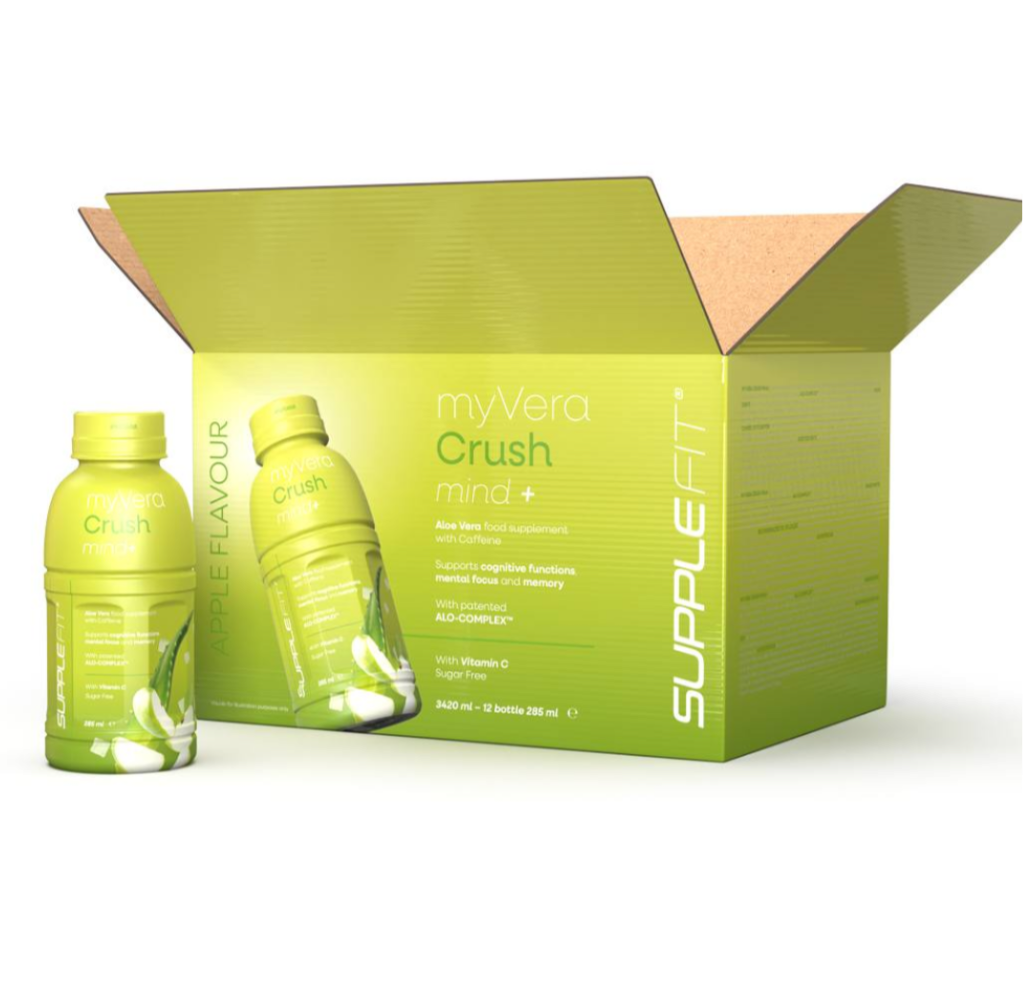MYVERA CRUSH MIND + | NAHRUNGSERGÄNZUNGSMITTEL MIT KOFFEIN IN EINZELFLASCHEN À 285ml