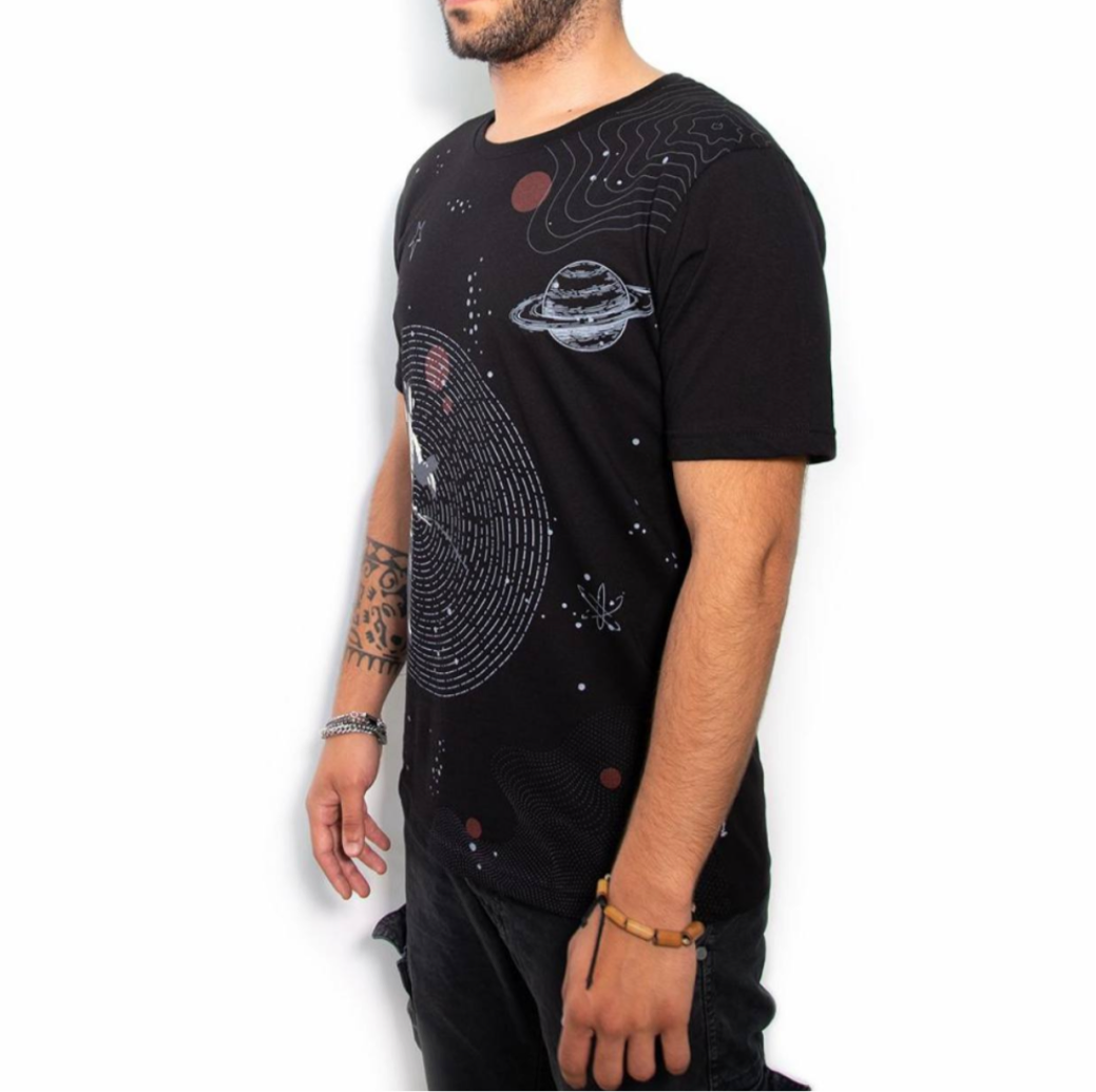 COTTON-RICH BASIC T-SHIRT, SCHWARZ – SPACE #COT0013-2