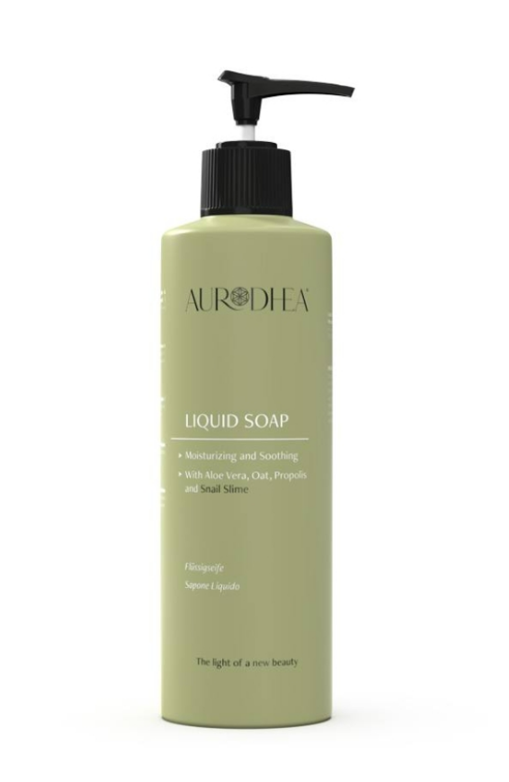 Flüssigseife mit Schneckenschleim
Angereichert mit Aloe Vera, Hafer & Propolis #BV07B