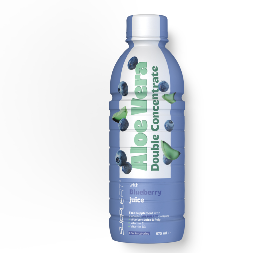 ALOE VERA, Blattsaft & Blattmark mit Heidelbeersaft
Mit dem exklusiven Komplex AV PULP™ #INTB061