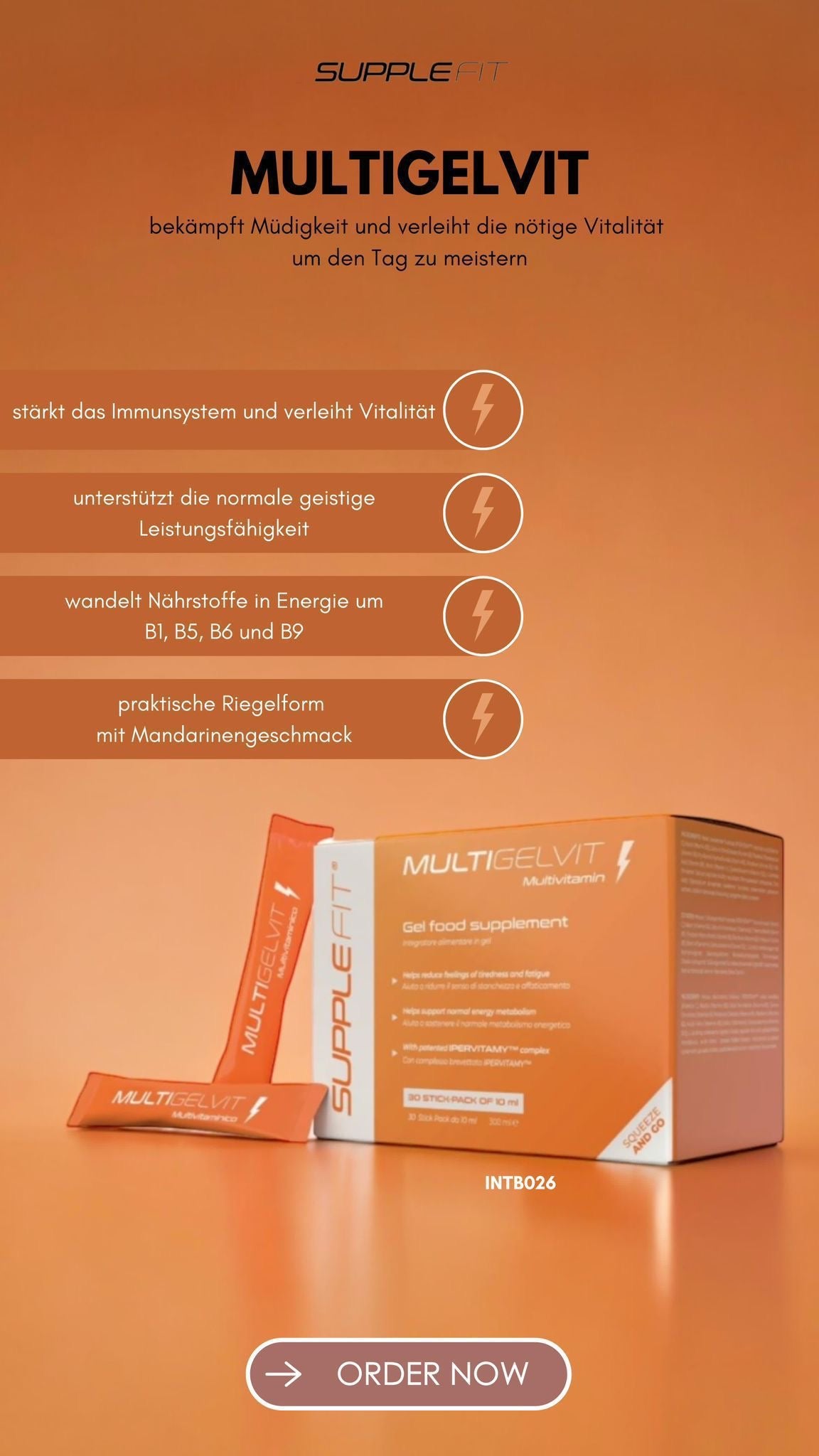 MULTIGELVIT – Multivitaminpräparat in Gelform Mit dem patentierten Komplex IPERVITAMY™ #INTB026