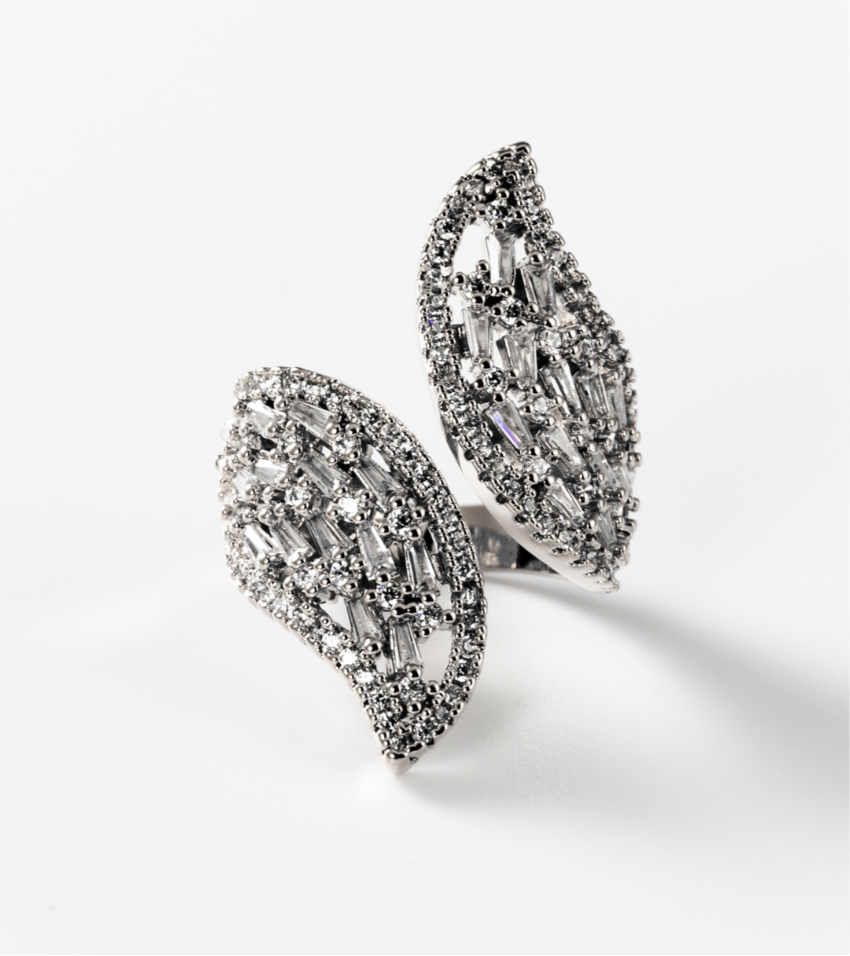 glitzernde Flügel | Ring, rhodiniert #BIGAS019