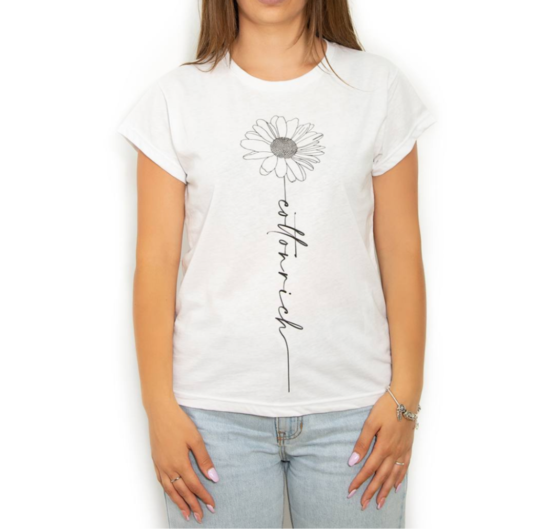 COTTON-RICH BASIC T-SHIRT, WEISS – DAISY #COT0006-1