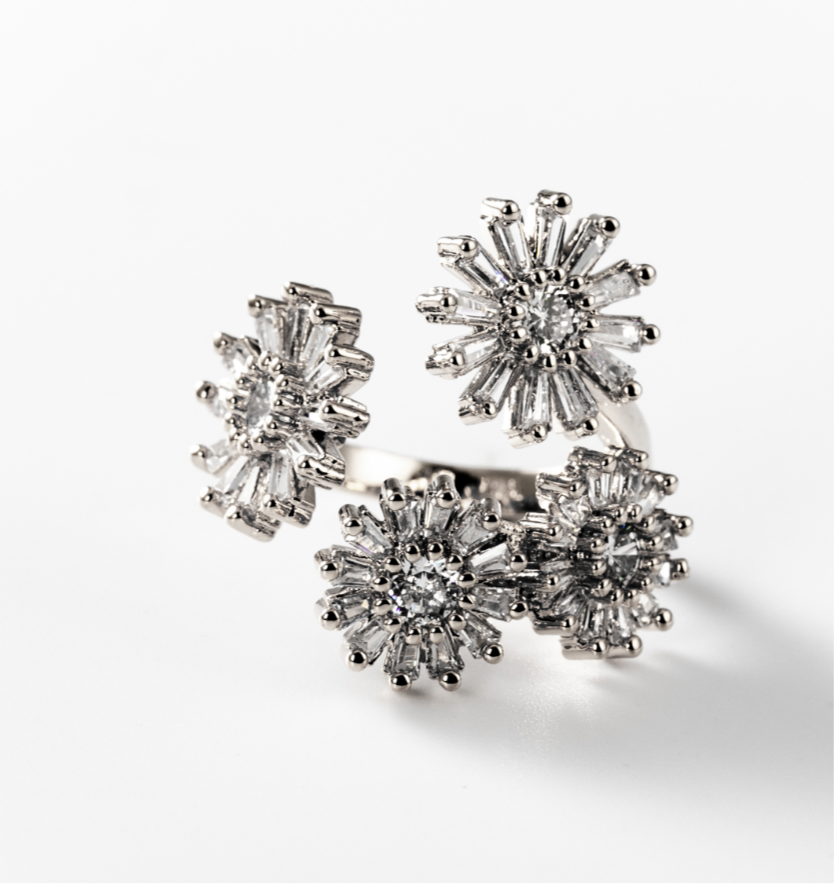 Frühling | Ring, rhodiniert #BIGAS020