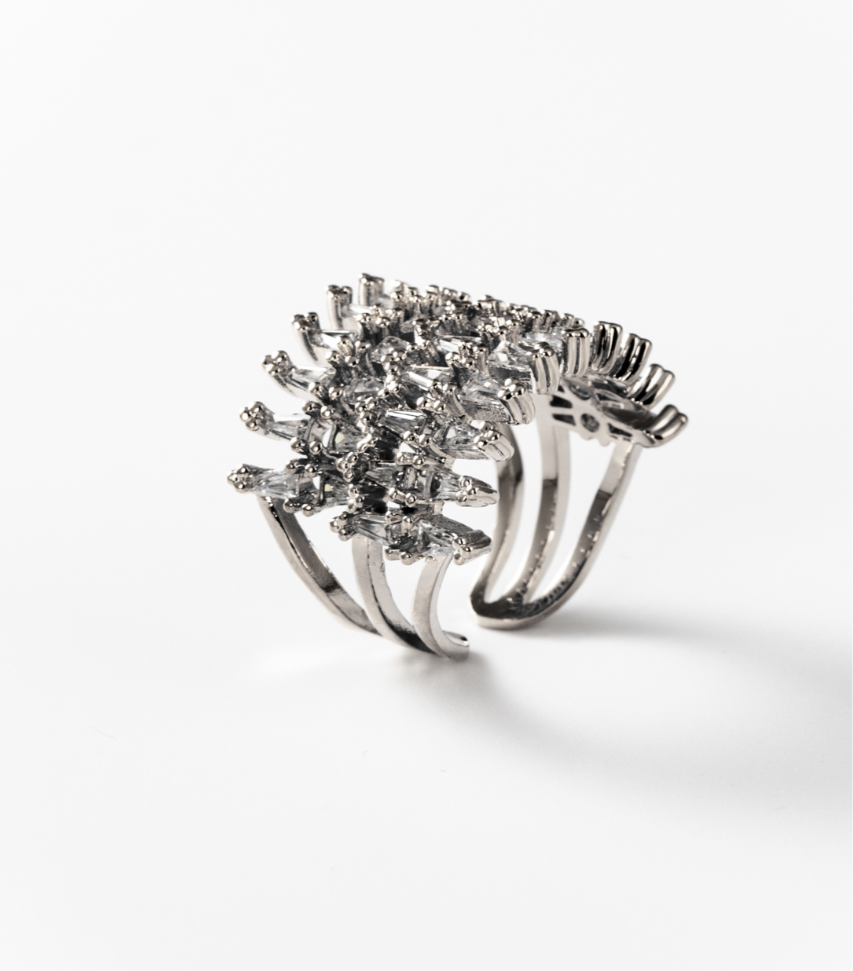 Korallenriff | Ring, rhodiniert #BIGAS010