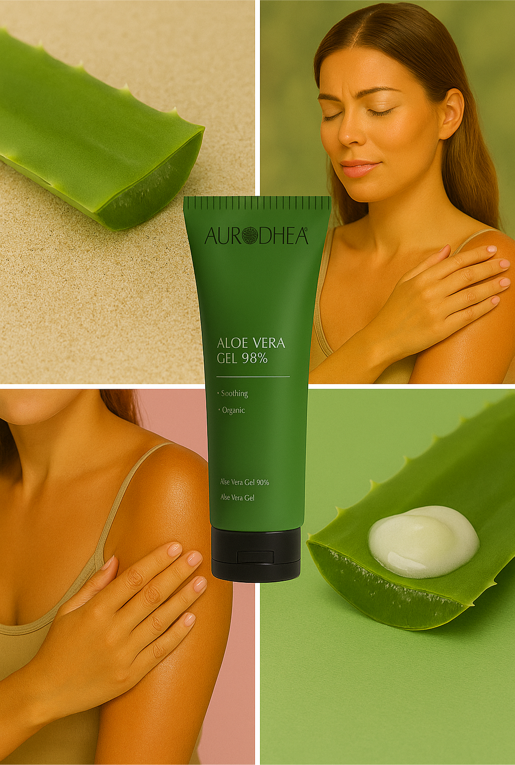 Gel mit 98% Bio Aloe Vera
Angereichert mit Hamamelisextrakt #CR17B #CU07B
