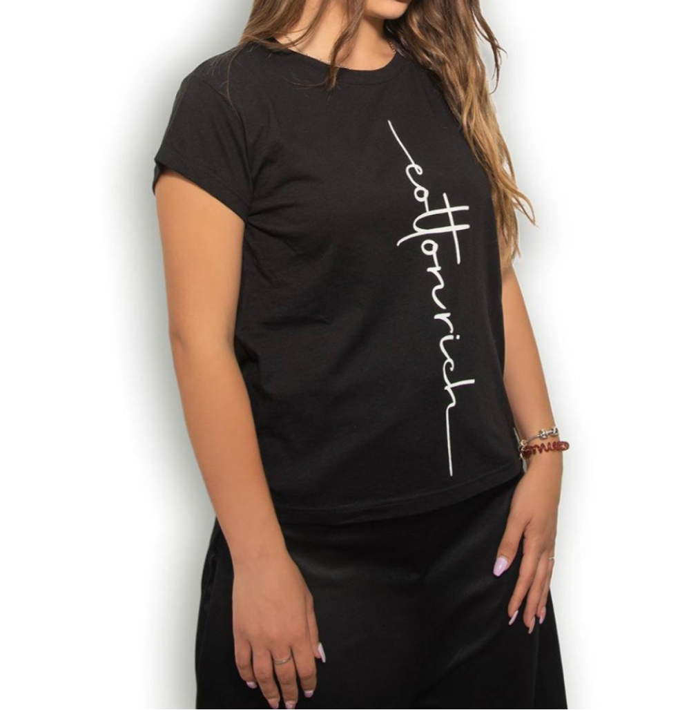 COTTON-RICH BASIC T-SHIRT, SCHWARZ – CLASSIC #COT0007-2