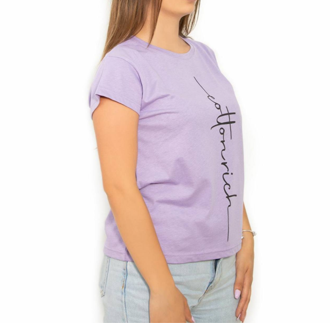 COTTON-RICH BASIC T-SHIRT, LILA – CLASSIC #COT0007-3