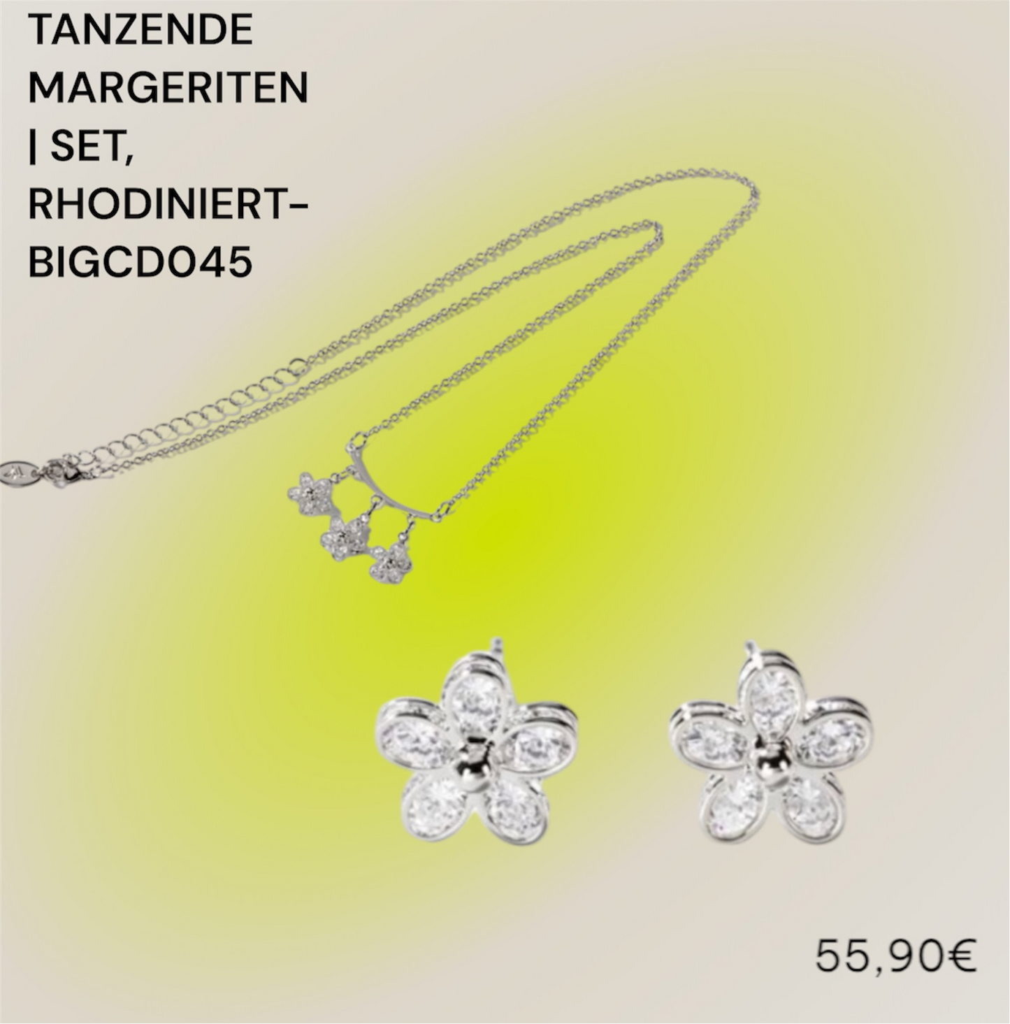 TANZENDE MARGERITEN | SET, RHODINIERT -COD.: BIGCD045