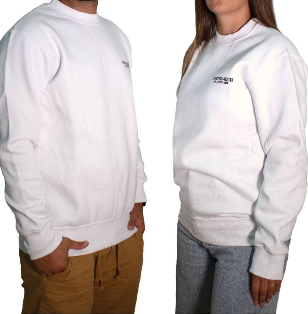 COTTON-RICH SWEATSHIRT, WEISS #COT0002WHT