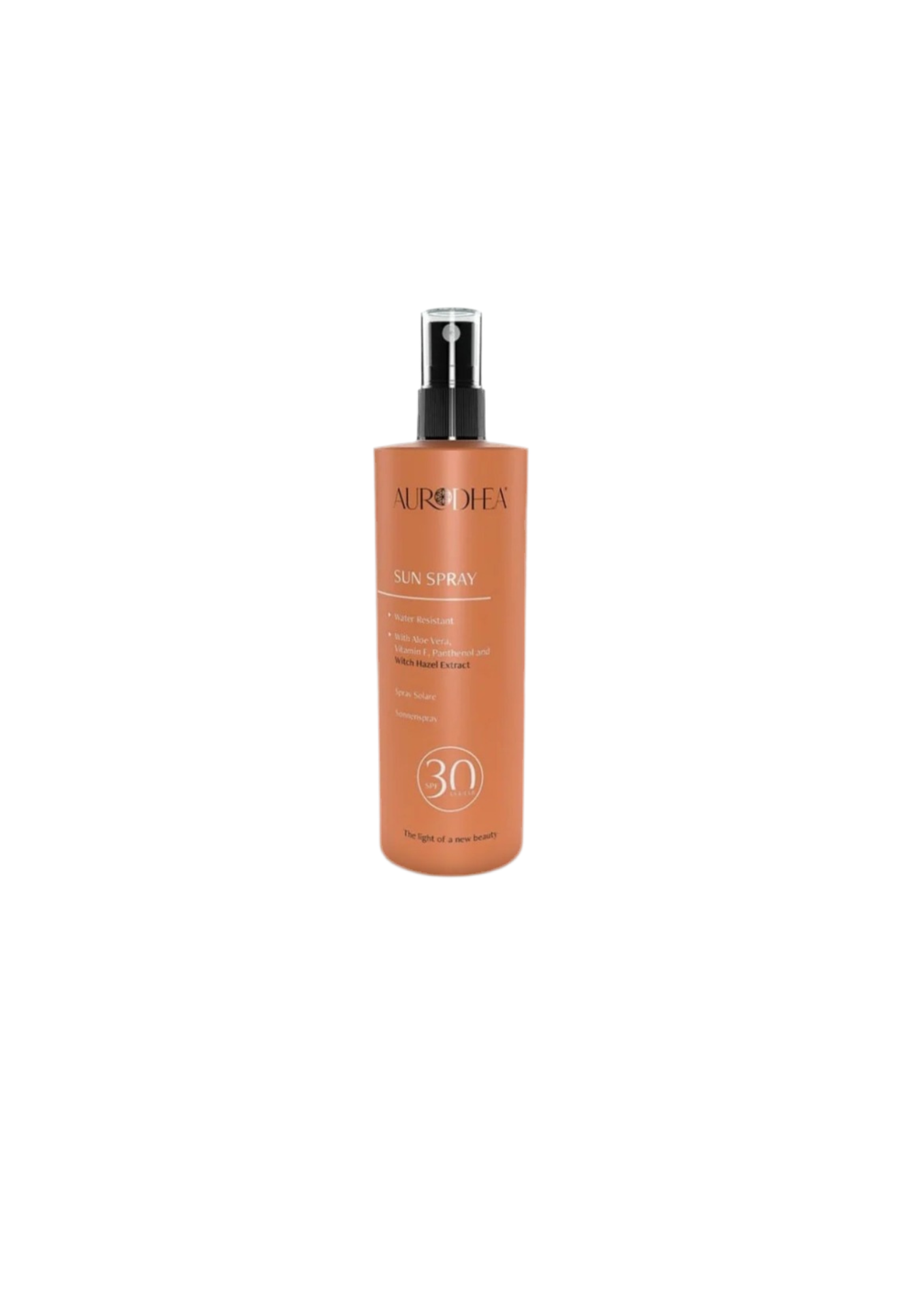 Sonnenspray SPF 30
Angereichert mit Hamamelis, Aloe Vera, Panthenol & Vitamin E #SOL01B