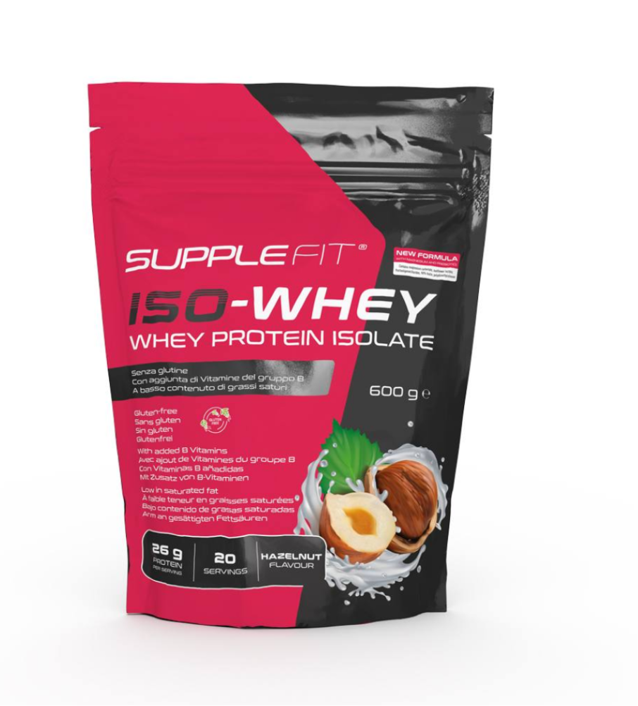 SUPPLEFIT ISO-WHEY, HASELNUSSGESCHMACK
Mit Magnesium und Präbiotika #SU0119