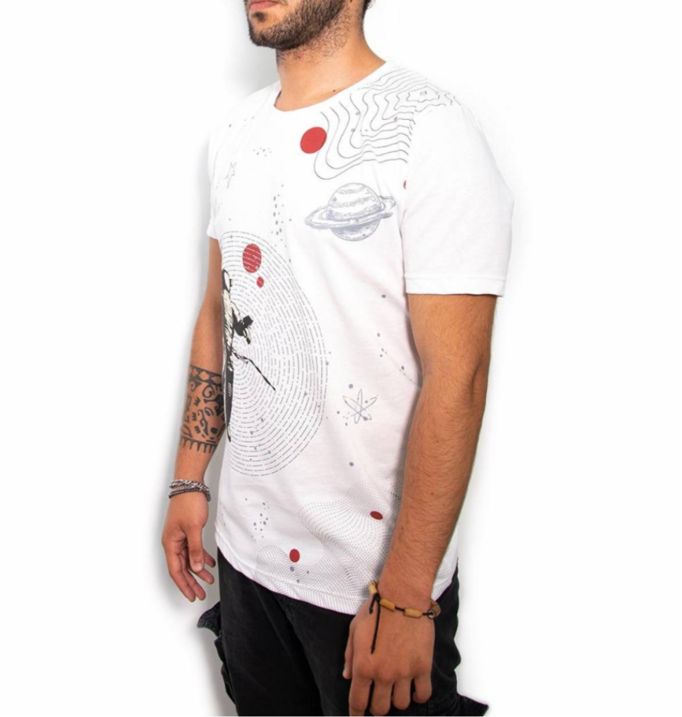COTTON-RICH BASIC T-SHIRT, WEISS – SPACE #COT0013-1