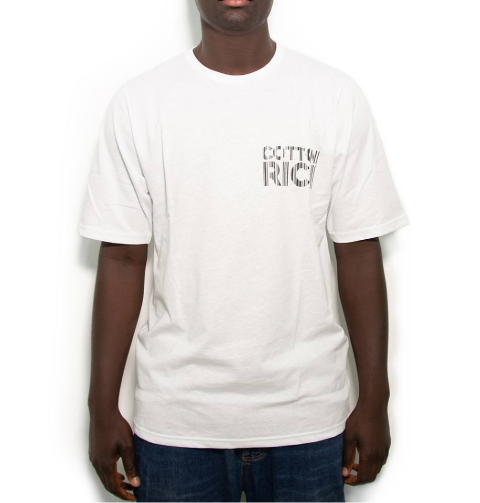COTTON-RICH OVERSIZED T-SHIRT, WEISS – GEOMETRIC #COT0011-1