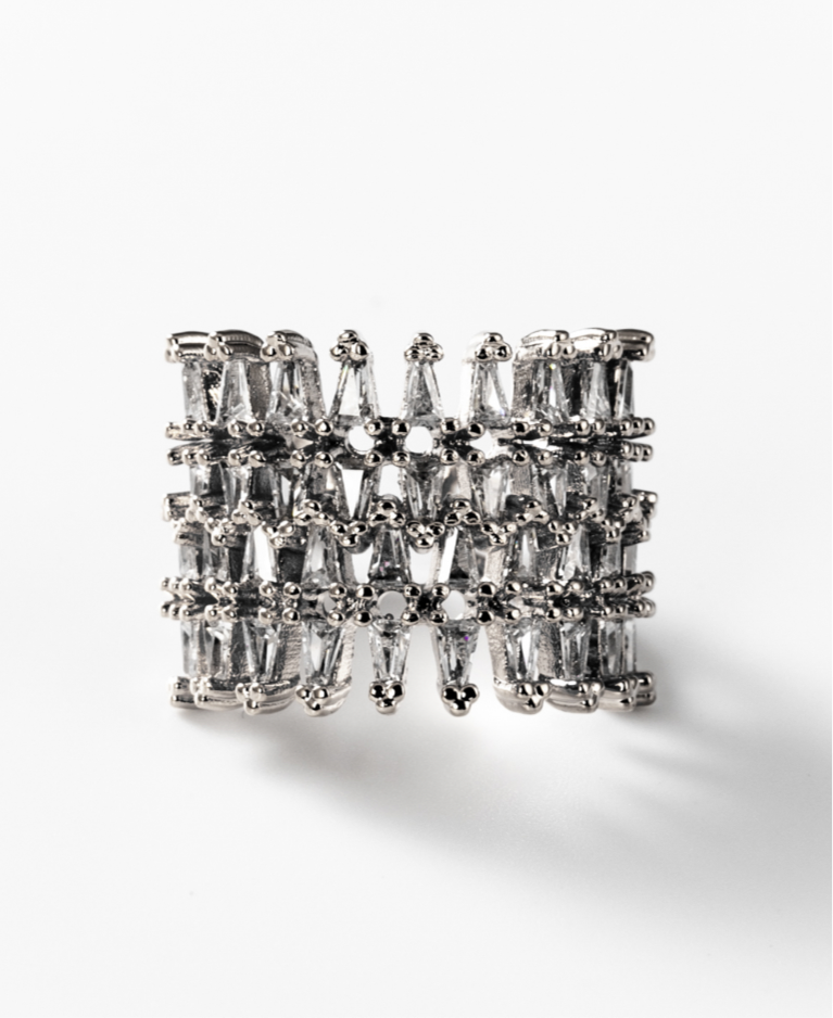 Korallenriff | Ring, rhodiniert #BIGAS010