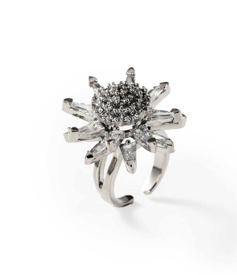 Liebt Mich Oder Liebt Mich Nicht | Ring, rhodiniert #BIGAS011