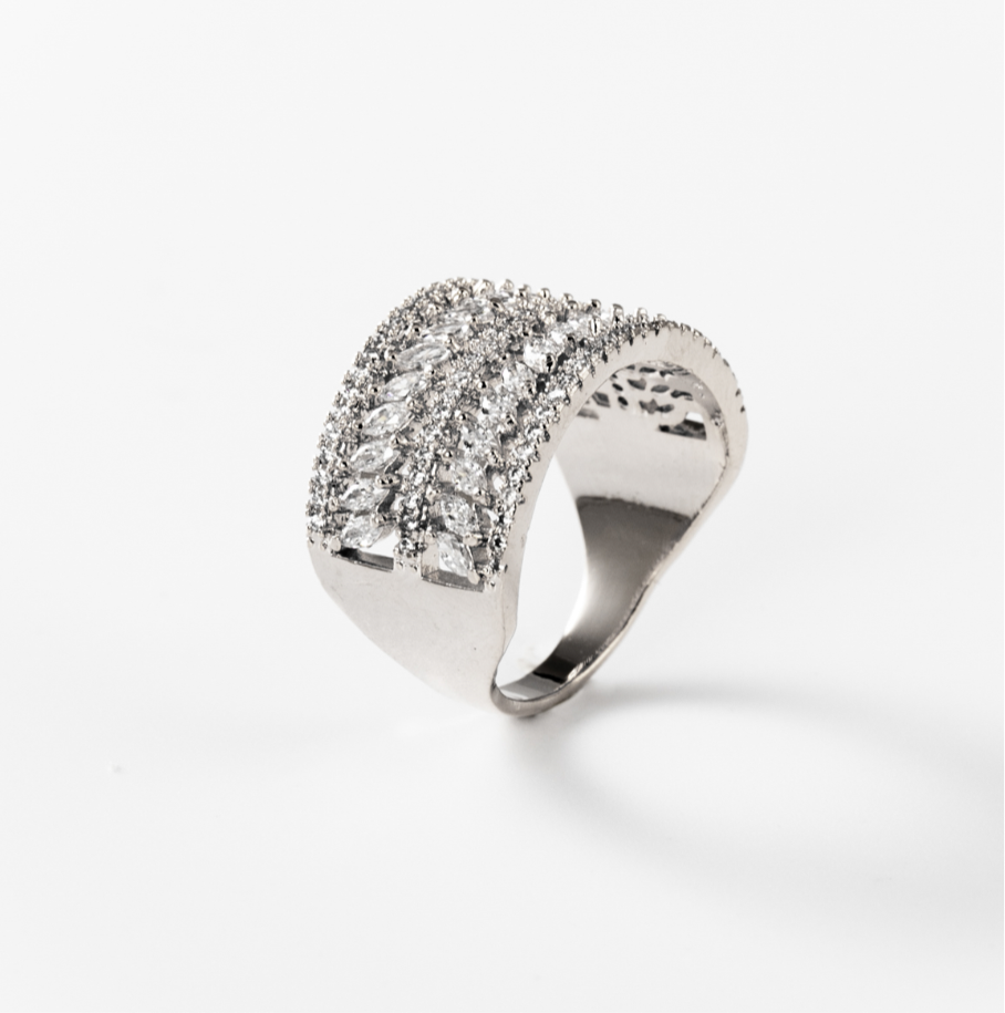 Milchstraße | Ring, rhodiniert #BIGAS009