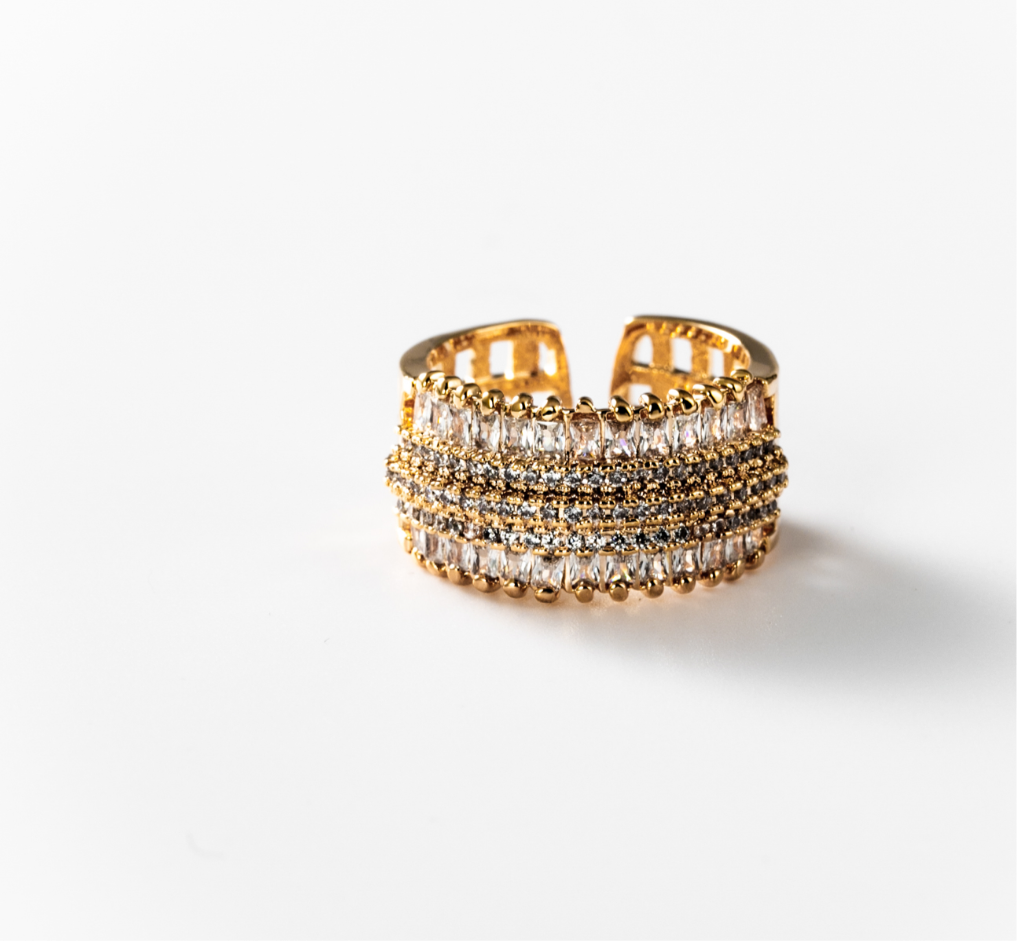 Lichtstrahl – Ring, 24 Karat vergoldet #BIGAG037