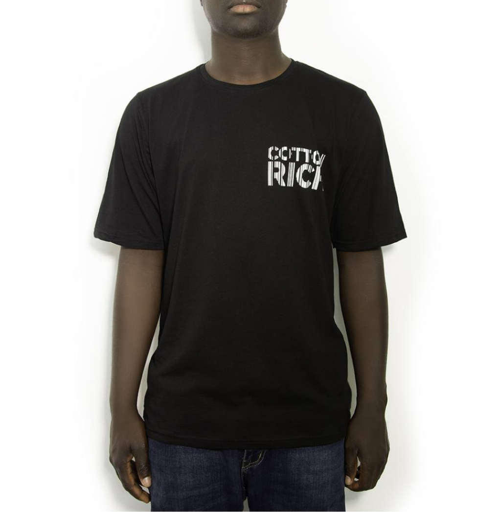 COTTON-RICH OVERSIZED T-SHIRT, SCHWARZ – GEOMETRIC #COT0011-2
