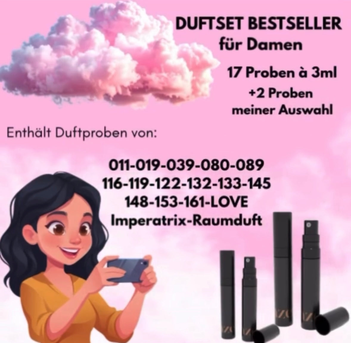 Damen-Duftset mit 17proben + 2