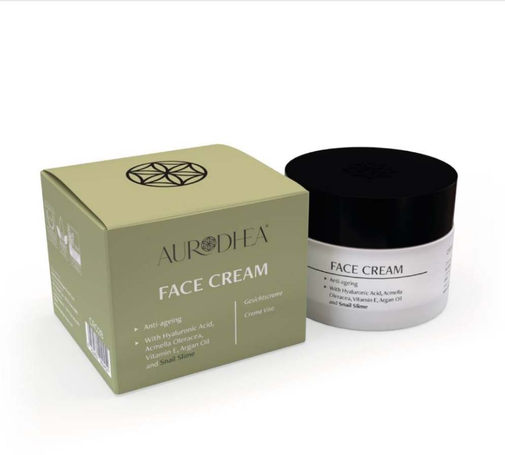 Anti-Age Gesichtscreme mit Schneckenschleim
Angereichert mit Hyaluronsäure, Jambú, Arganöl & Vitamin E #CR02B #CU08B