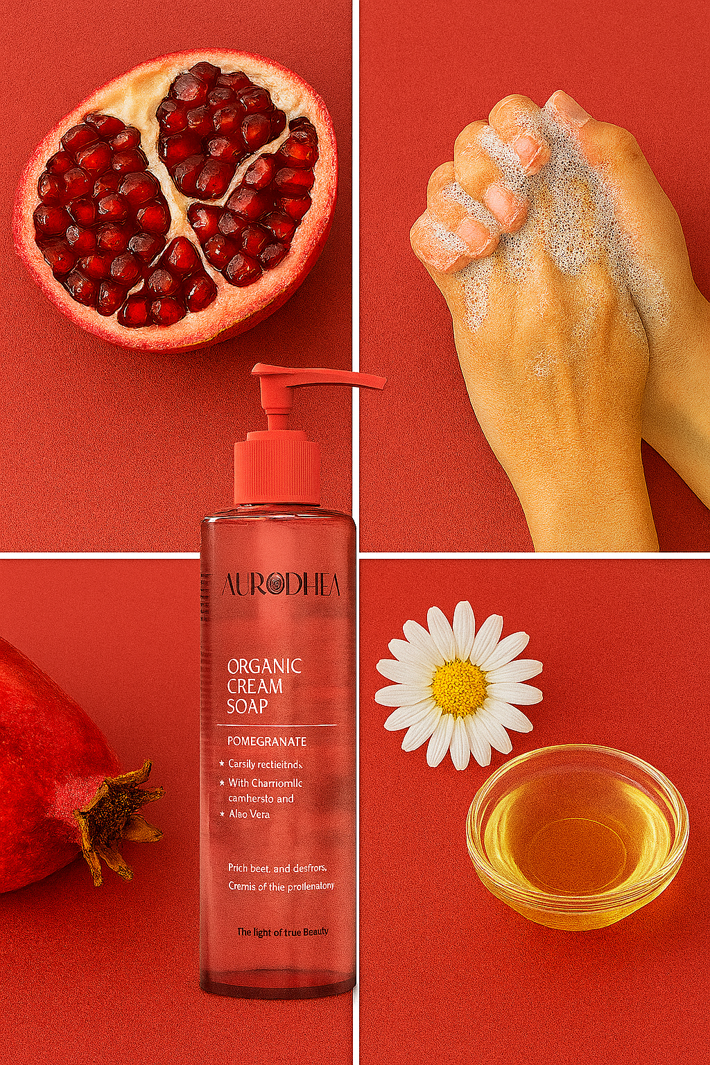 Cremeseife – Granatapfel
Angereichert mit Kamille, Vitamin E, Panthenol & Aloe Vera #SP07B #RSP07B