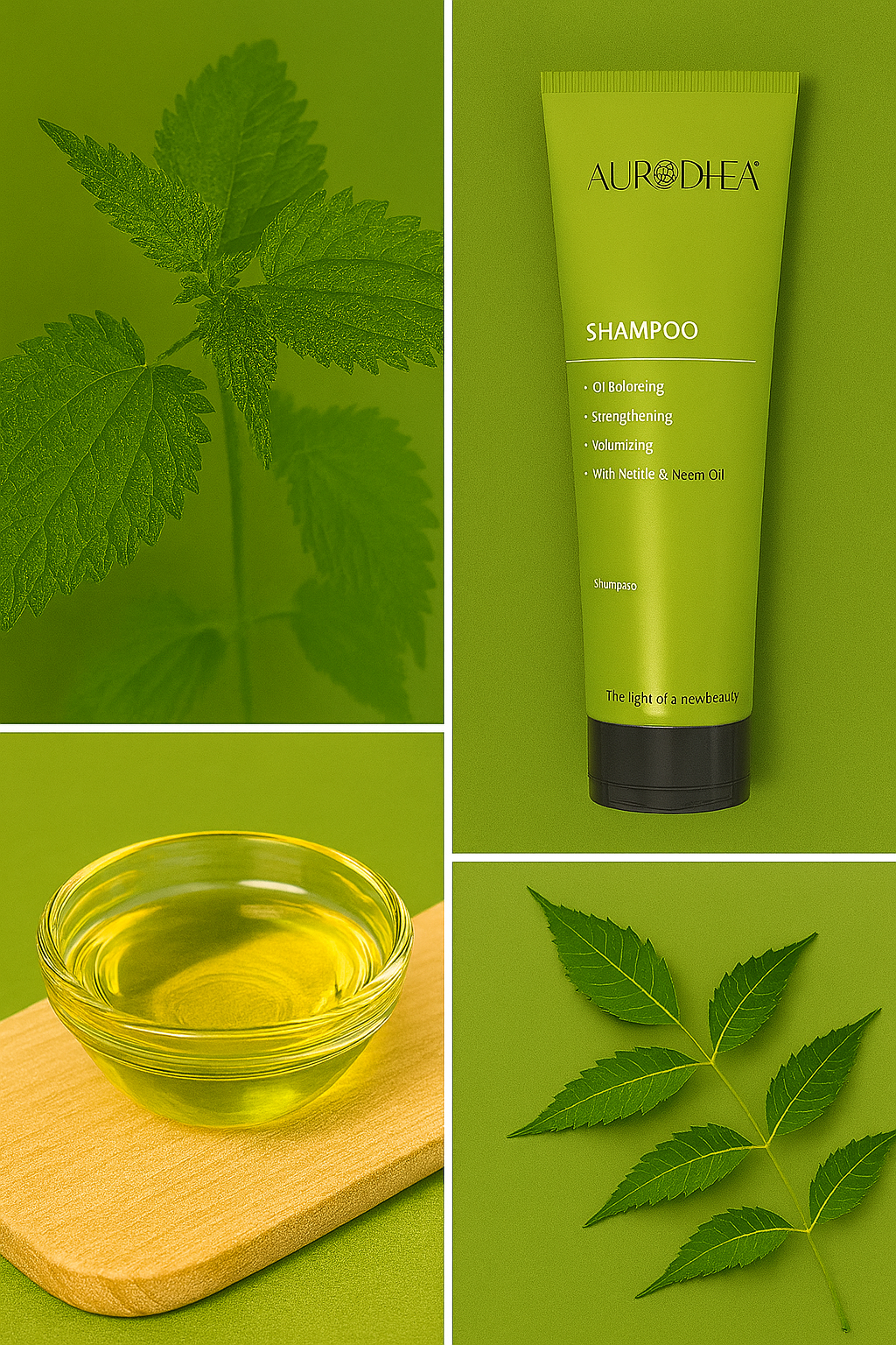 Shampoo mit Neemöl
Angereichert mit Brennnessel #NM01B