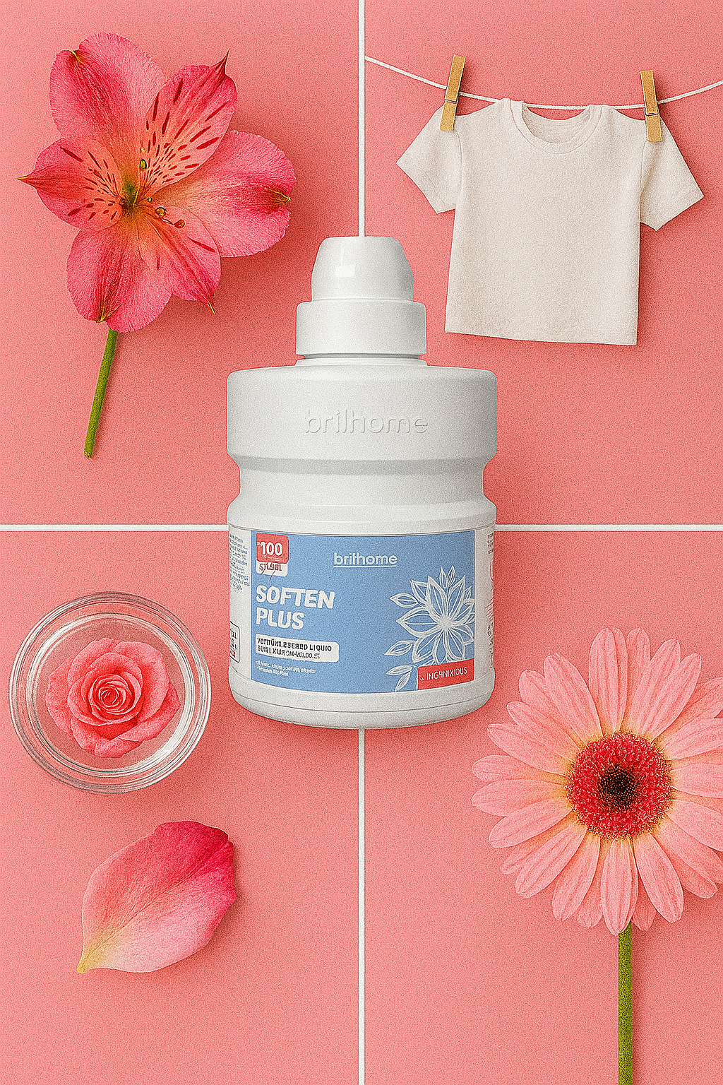 Soften Plus „Blütenzauber" – Konzentrierter Flüssiger Weichspüler (VEGAN) #BH0010