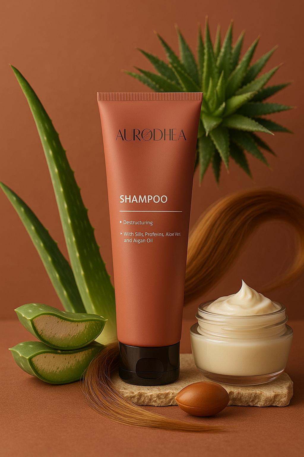 Aufbau-Shampoo mit Arganöl Angereichert mit Aloe Vera & Seidenprotein #AR02B #AR14B