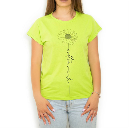 COTTON-RICH BASIC T-SHIRT, LIMETTENGRÜN – DAISY #COT0006-4