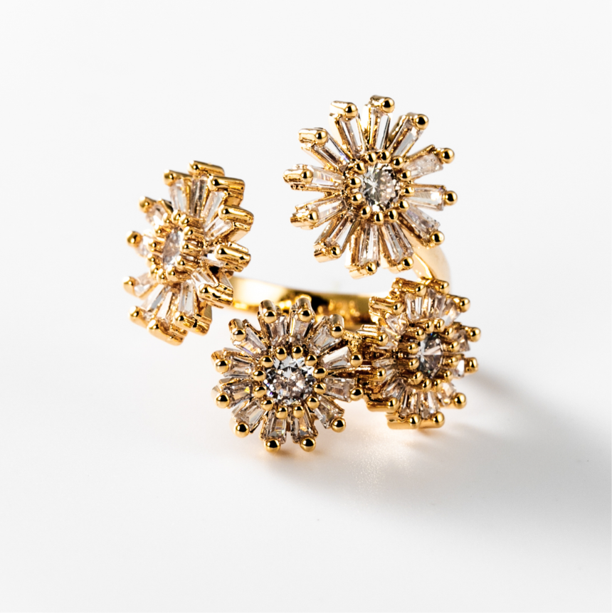 Frühling | Ring, 24 Karat vergoldet #BIGAG020