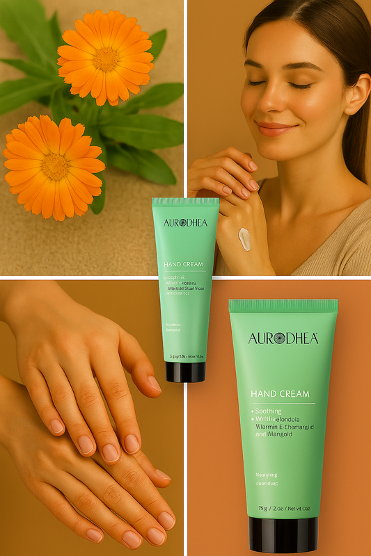 Handcreme mit Ringelblume 
Angereichert mit Kamille, Sheabutter & Vitamin E #CR15B #CU13B