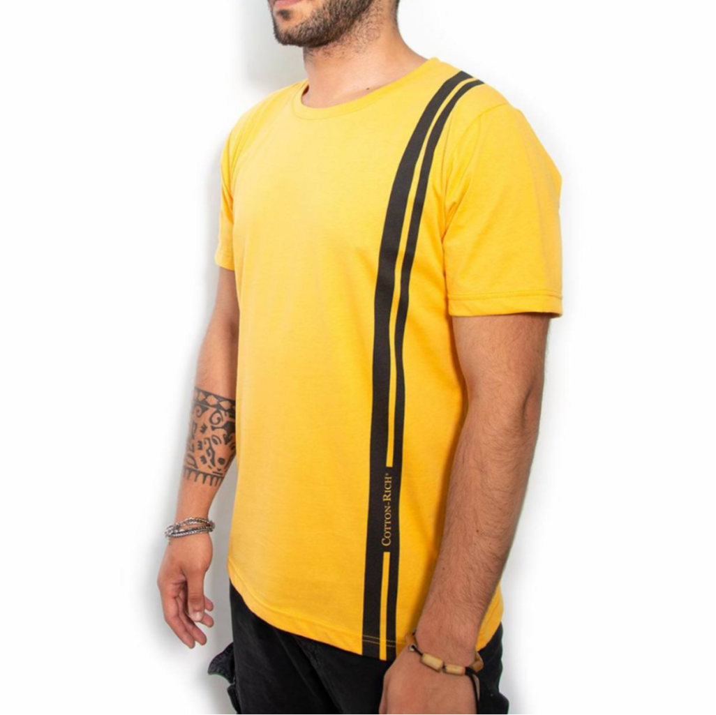 COTTON-RICH BASIC T-SHIRT, OCKERFARBEN – MINIMAL #COT0012-3