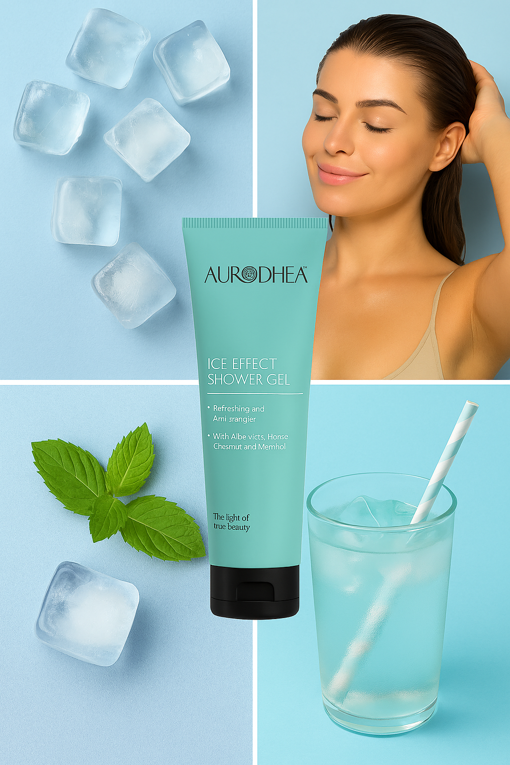 Duschgel – Ice Effect 
Angereichert mit Aloe Vera, Rosskastanie & Menthol #BS05B
