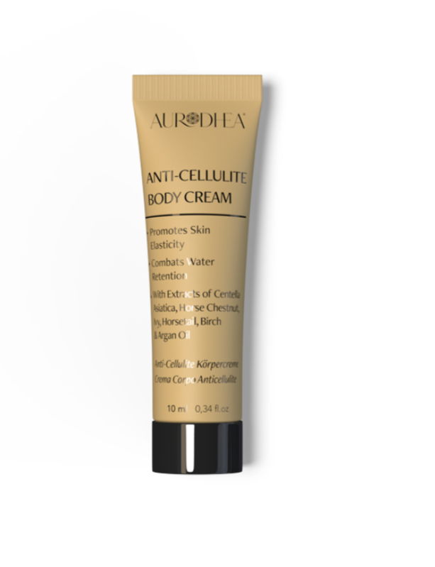 Anti-Cellulite Körpercreme mit Arganöl 
Angereichert mit Extrakten aus asiatischem Wassernabel, Efeu, Schachtelhalm & Birke #CR20B #CU10B