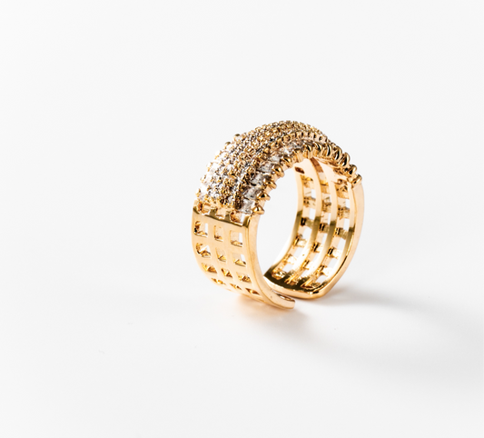 Lichtstrahl – Ring, 24 Karat vergoldet #BIGAG037