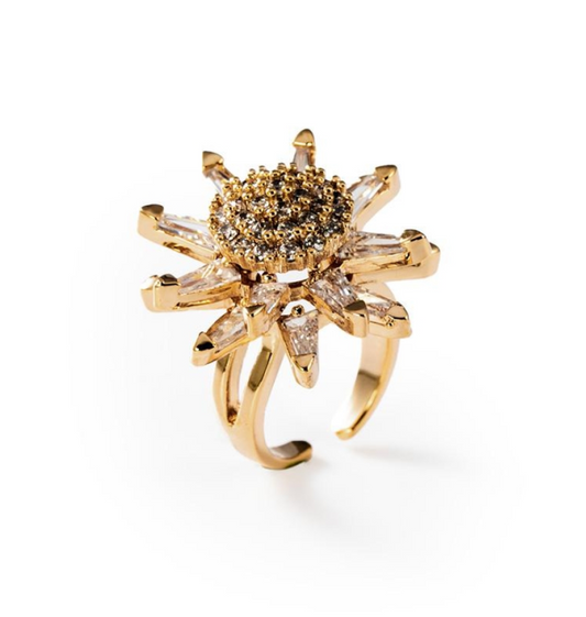 Liebt Mich Oder Liebt Mich Nicht | Ring, 24 Karat vergoldet #BIGAG011