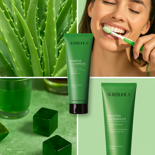 Sensitive Zahnpasta mit Aloe Vera 
Angereichert mit Ringelblumen-, Kamillen- & Zitronenextrakt #CR38B