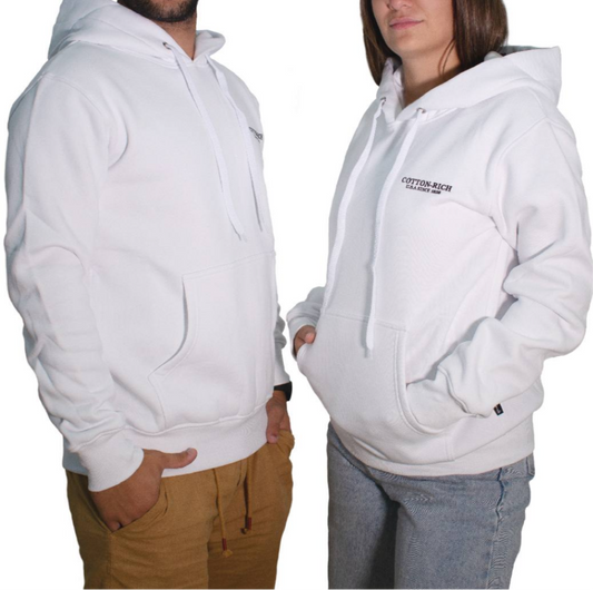 COTTON-RICH HOODIE, WEISS #COT0001WHT