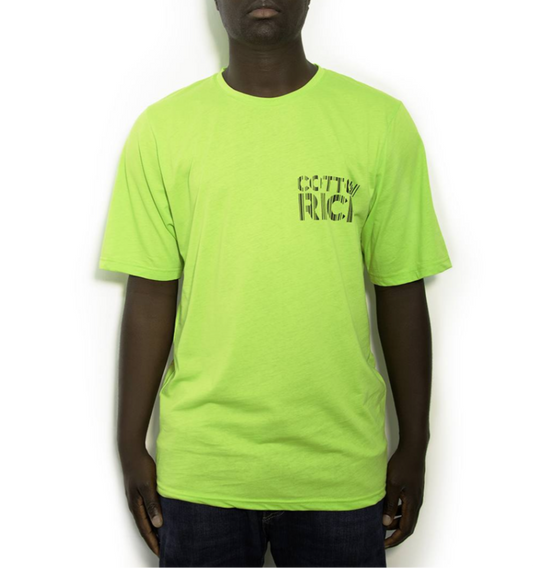 COTTON-RICH OVERSIZED T-SHIRT, LIMETTENGRÜN – GEOMETRIC #COT0011-3