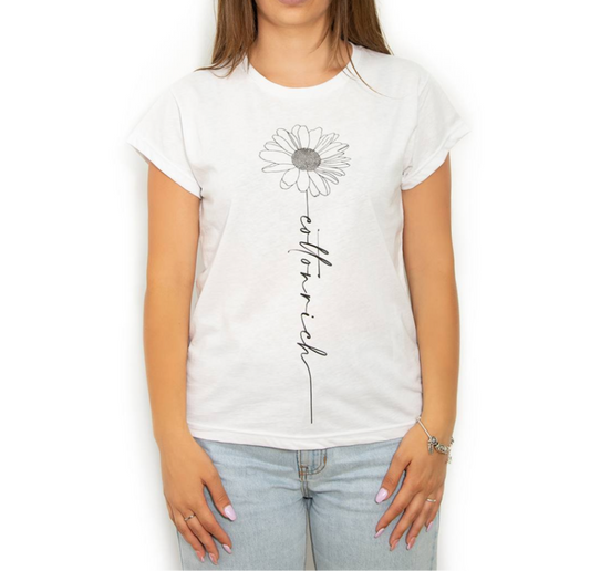 COTTON-RICH BASIC T-SHIRT, WEISS – DAISY #COT0006-1