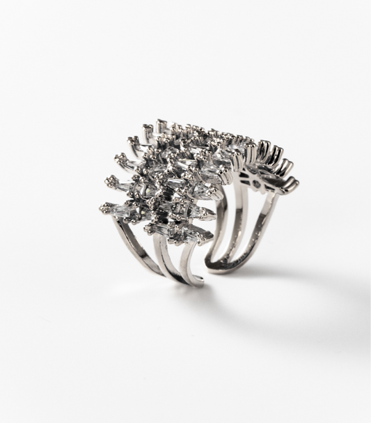 Korallenriff | Ring, rhodiniert #BIGAS010