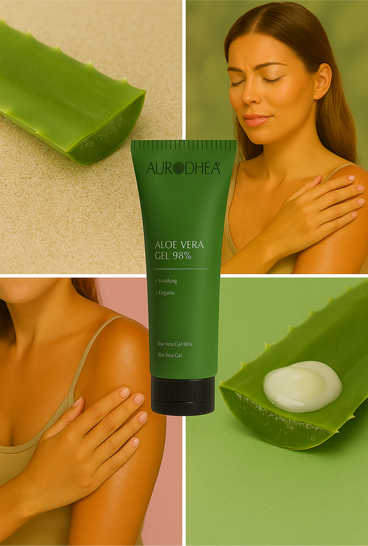 Gel mit 98% Bio Aloe Vera 
Angereichert mit Hamamelisextrakt #CR17B #CU07B