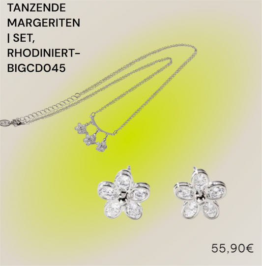 TANZENDE MARGERITEN | SET, RHODINIERT -COD.: BIGCD045