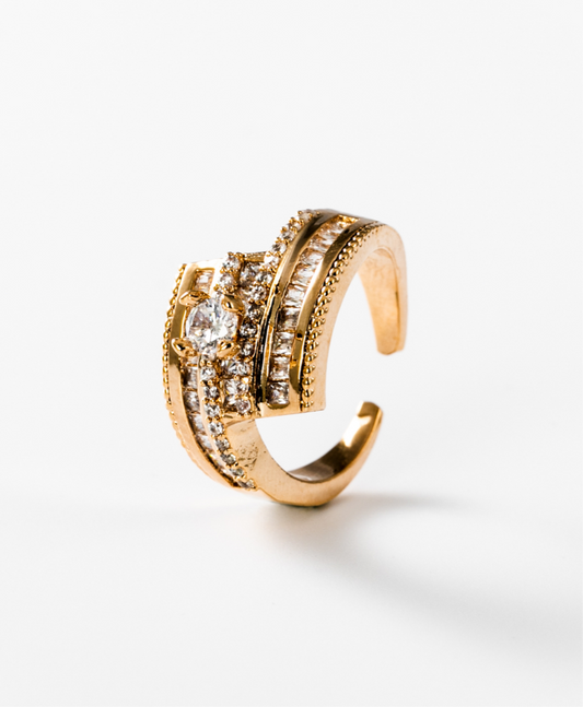Futurismus | Ring, 24 Karat vergoldet #BIGAG026