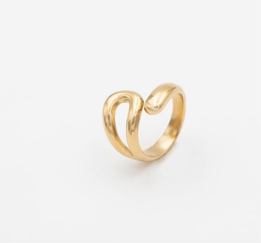 18k vergoldeter Ring „Modern Hug“ #BIGAG095