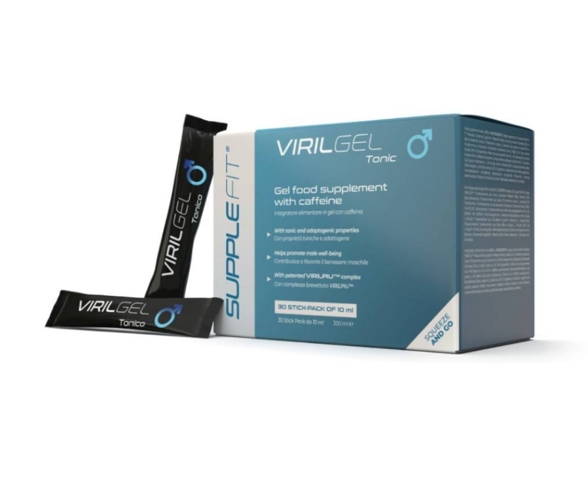VIRILGEL – Nahrungsergänzungsmittel in Gelform mit tonisierenden & stimulierenden Eigenschaften 
Mit dem patentierten Komplex VIRILPIU™ #INTB033