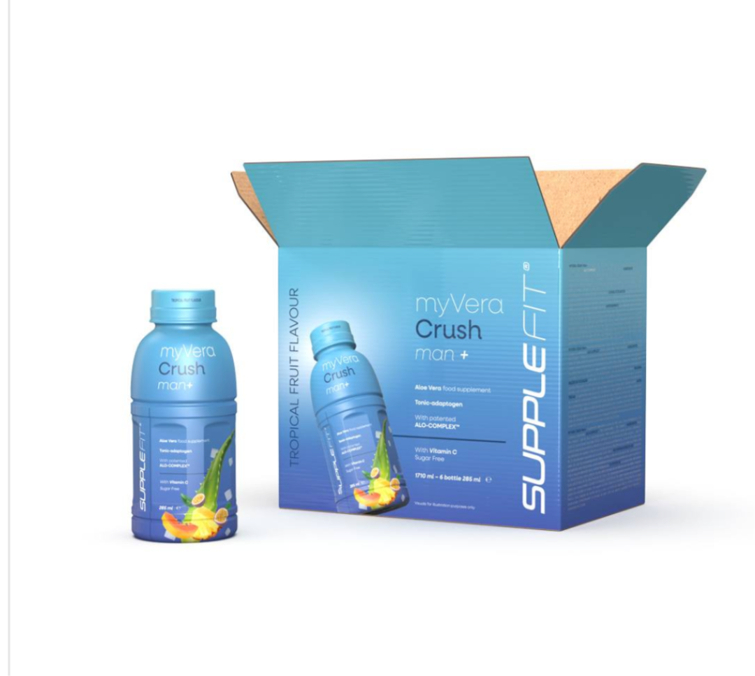 MYVERA CRUSH MAN + | NAHRUNGSERGÄNZUNGSMITTEL IN EINZELFLASCHEN À 285ml
