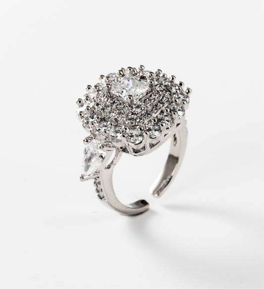 Carré de lumière | Ring, rhodiniert #BIGAS031